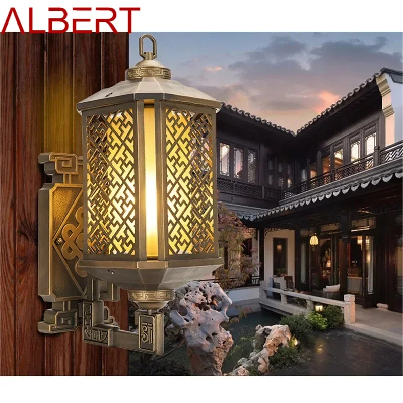 ALBERT Classical Outdoor Wall Lights Retro Bronze LED Sconces Lamp Waterproof IP65 Decorative For Home Porch Villa