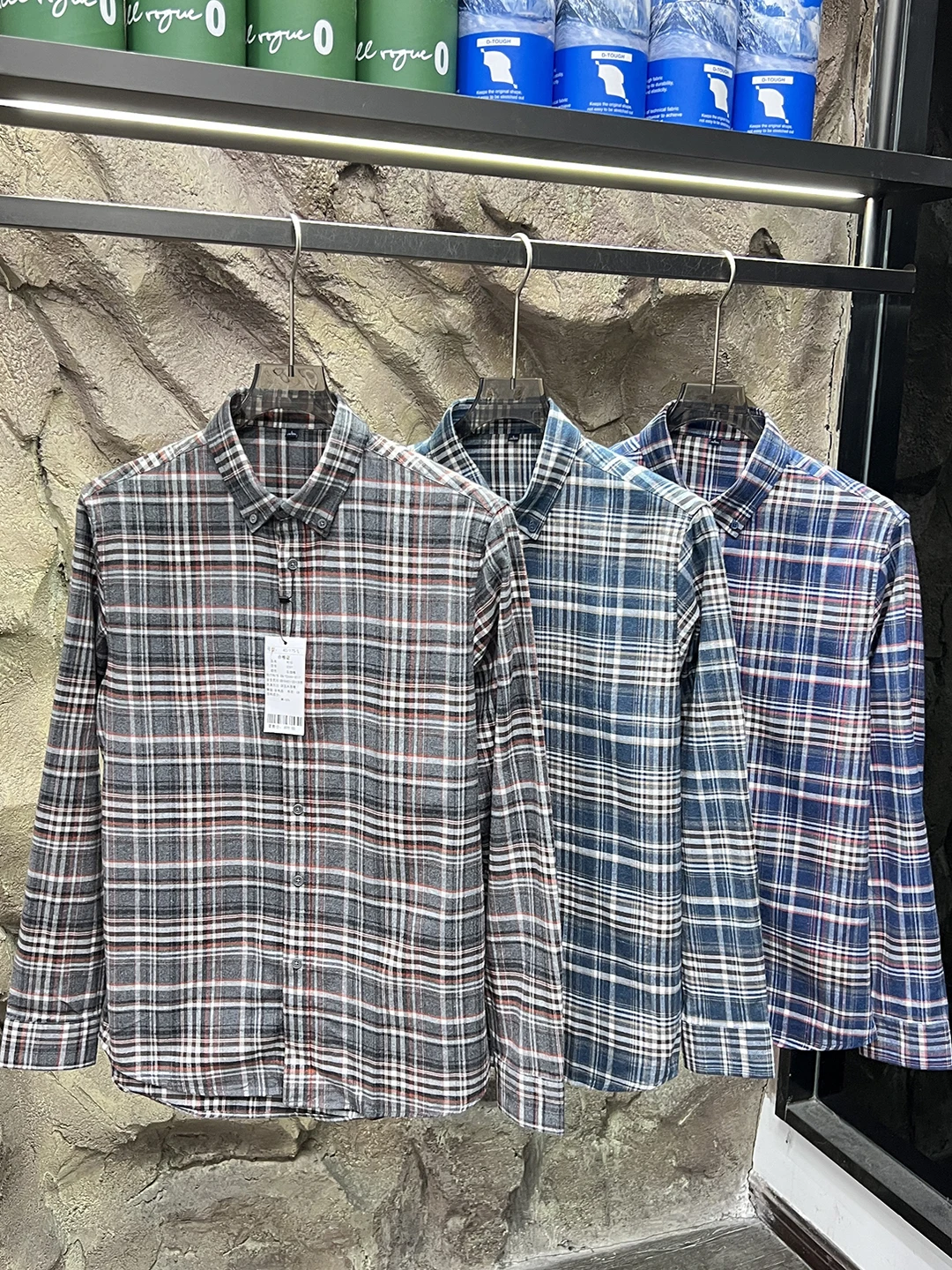 Masculino respirável longo sve algodão irt waed flanela xadrez vintage outono casual sle suporte ajuste botão up irt