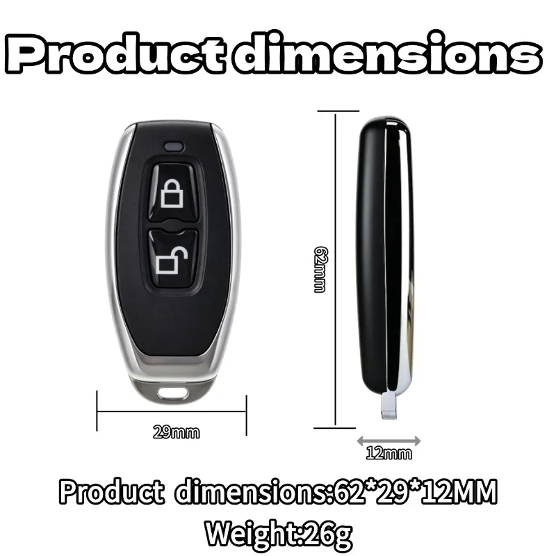 Universal 433.92 MHZ Wireless Clone Switch Cloning Copy 2-button Gate Garage Door Control Duplicator Remote Control Key
