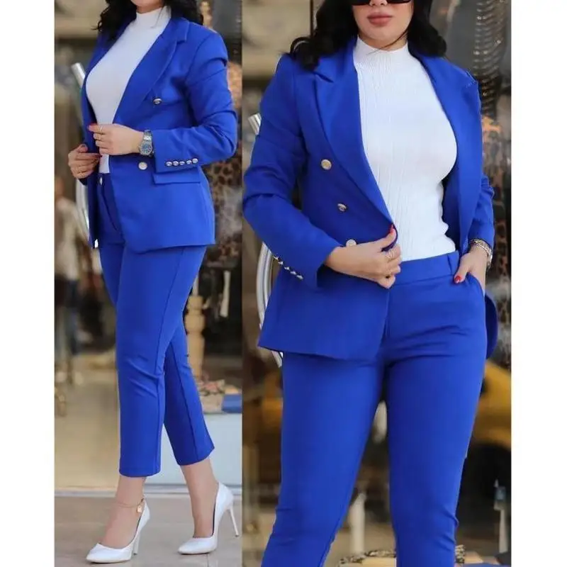 

Faionable Busin Women's Suit Set Slim Fit Pants Casual Sportswear Brand New Model STN7297 ort Sve T-irt orts