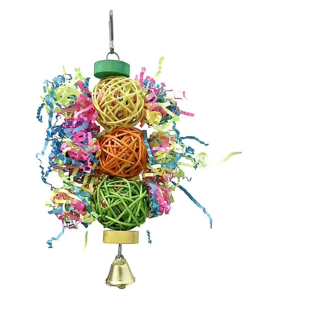 3PCS Parrot Mola BIRD CAGE อุปกรณ์เสริม-เคี้ยว Foraging ของเล่นแขวน Parakeet ของเล่นนก Shredding สัตว์เลี้ยงของเล่น