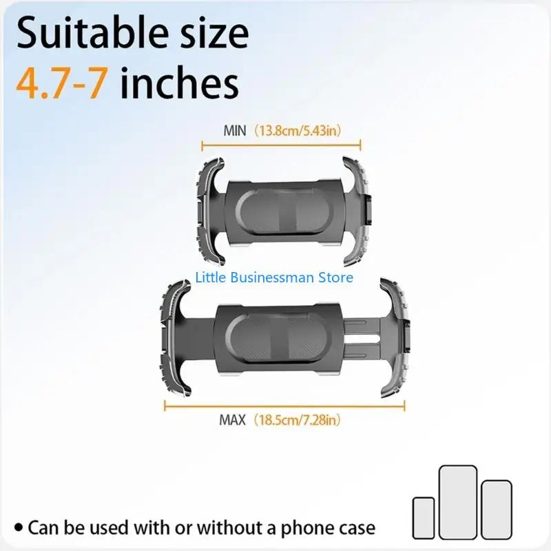 Verstellbarer Smartphone-Halter, wasserdicht und stoßfest, für Fahrrad-Auto-Lenker M76A – Detail 7