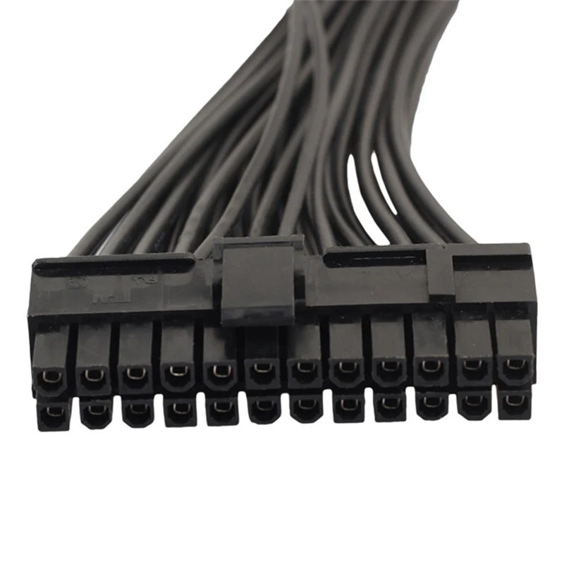 Dual PSU Cable Adapter 24Pin Power Supply Synchronous Power Cable(20+4) Pin For Computer ATX Motherboard 18AWG