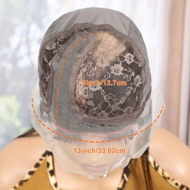 13x5x1 غطاء شعر مستعار أمامي مستقيم من الدانتيل الشفاف لصنع باروكات الشعر البشري - خط شعر طبيعي، حزام قابل للتعديل للنساء