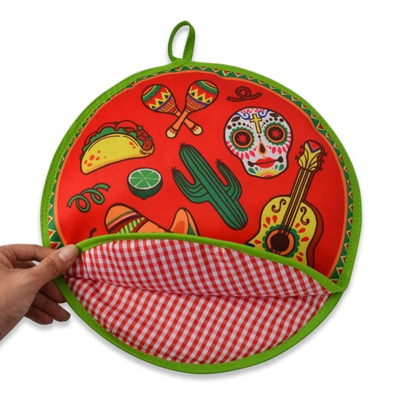 2X 12Inch Cloth Bag For Burrito,Portable Tortilla Warmer Pouch Home For Microwave Restaurant Food Pancake,A