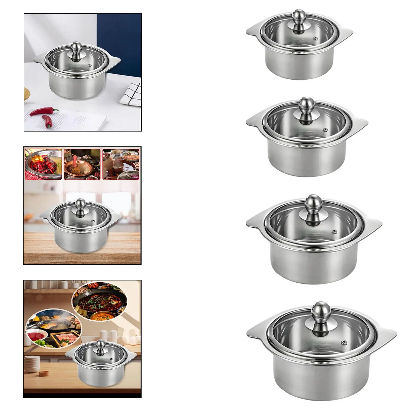 Soup Pot with Lid Practical Multifuctional Cooking Pot for Home Soup Kitchen