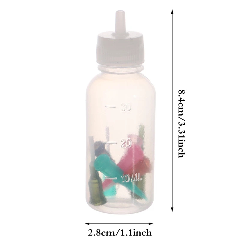 2Pc 30ML Bottles for Henna Paste Body Painting Applicator Bottle With Nozzle Sealing Cap+16 Needles Tools For Tattoo Accessorie