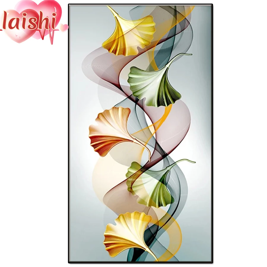 

Diamond Painting Large-size decorative painting, ginkgo leaves Set Hobby Art DIY Full Drill Square Round Mosaic Home Decoration