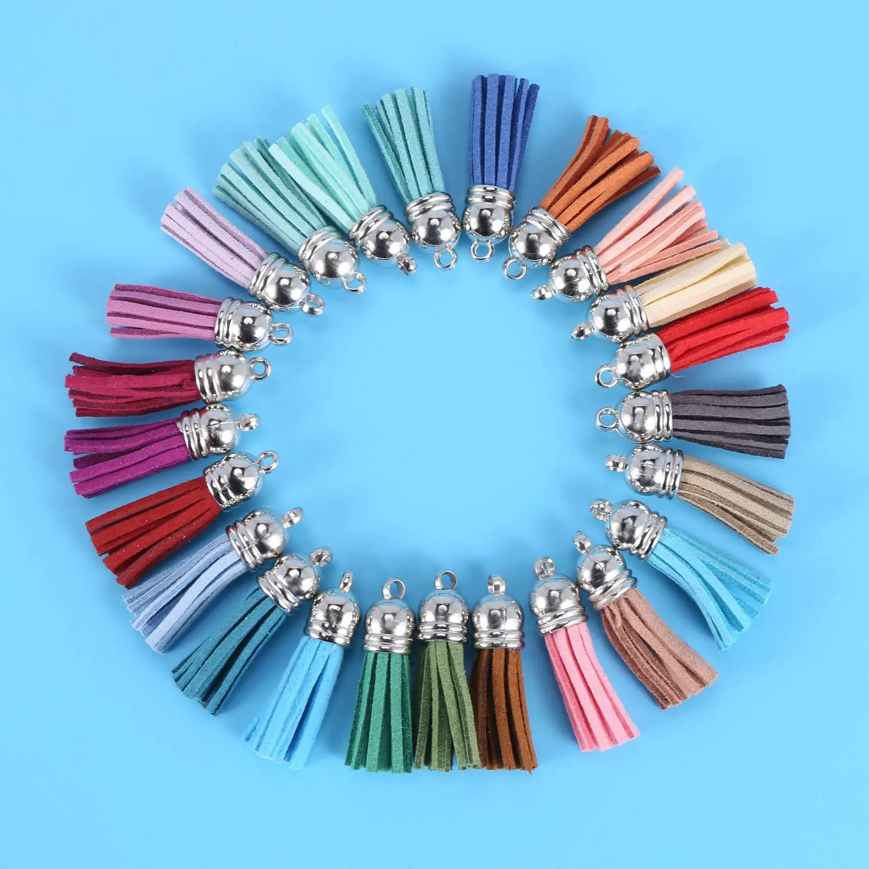 72Pcs Acrylic Transparent Discs Hexagon Keychain Blanks Charms And Tassel Pendants Keyring With Chain For DIY Crafts Eco-Friendl