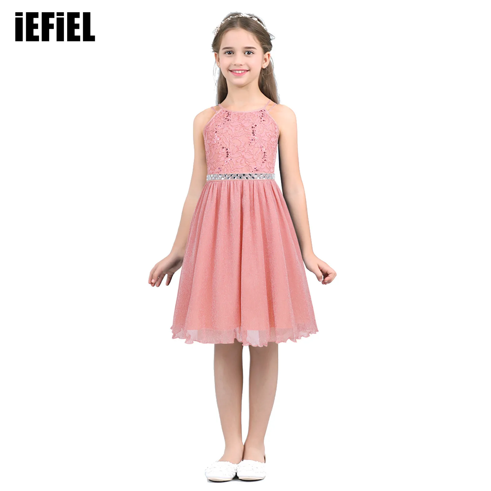 

Kids Girls Princess Party Dress Summer Sleeveless Tulle Dress Birthday Prom Eveningwear Vestidos Wedding Bridesmaid Clothes 2022