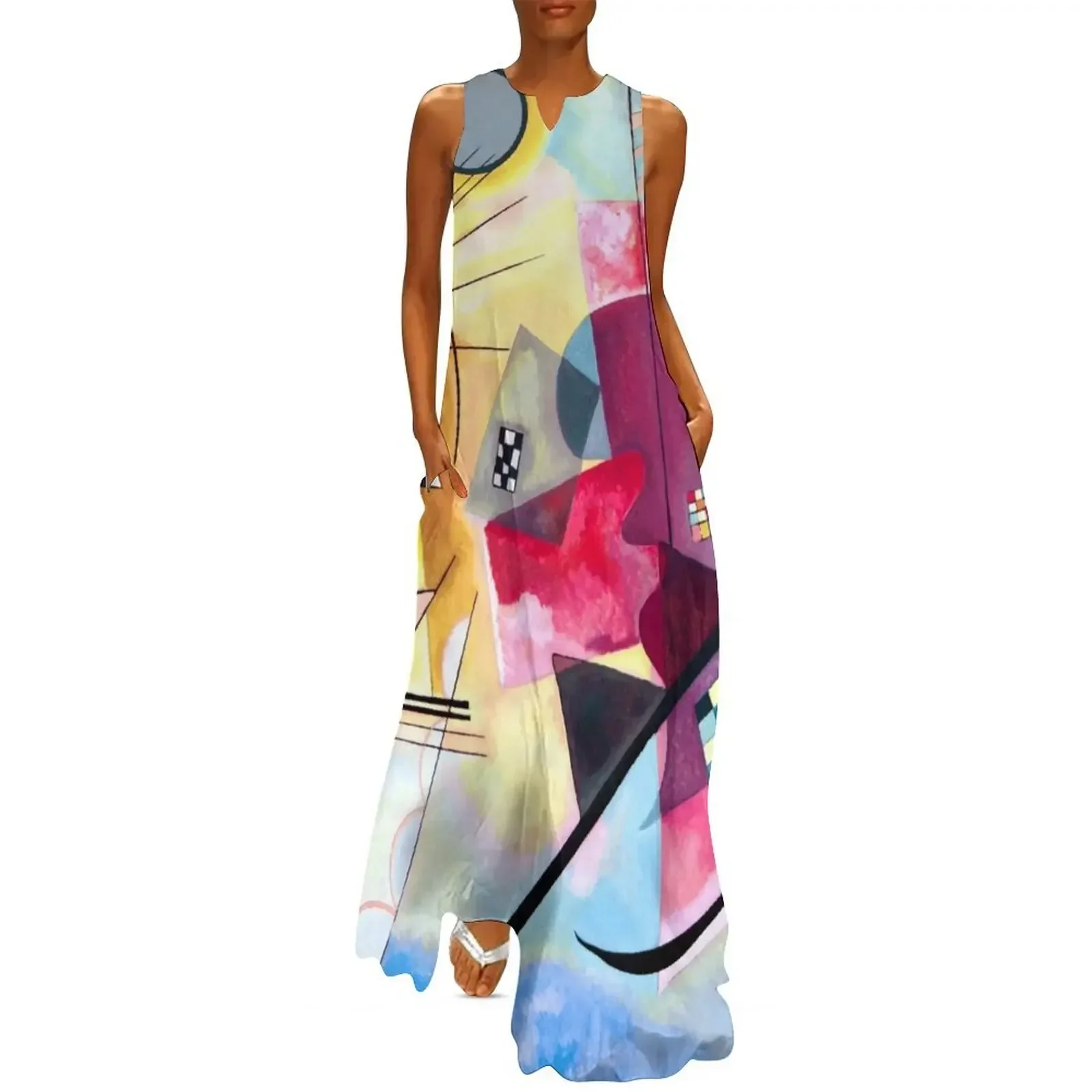 

Wassily Kandinsky - Yellow Red Blue Long Dress Woman fashion Women's clothing women's clothing trend 2025 Dress