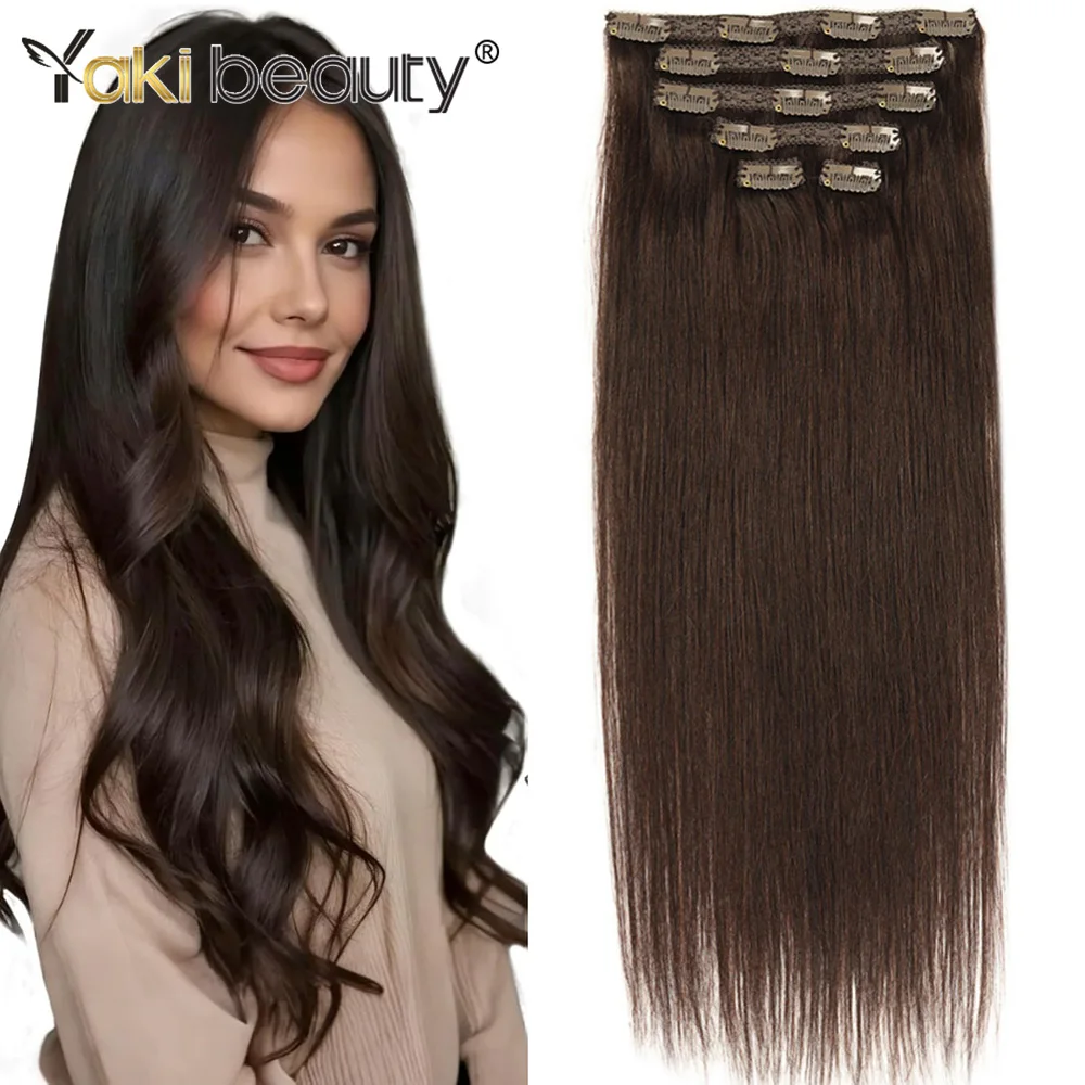 البرازيلي ريمي مستقيم كليب في وصلات شعر بشرية مجموعة من 6 شعر طبيعي 70 جرام 50 سنتيمتر وصلات شعر حقيقية للحجم والطول #1