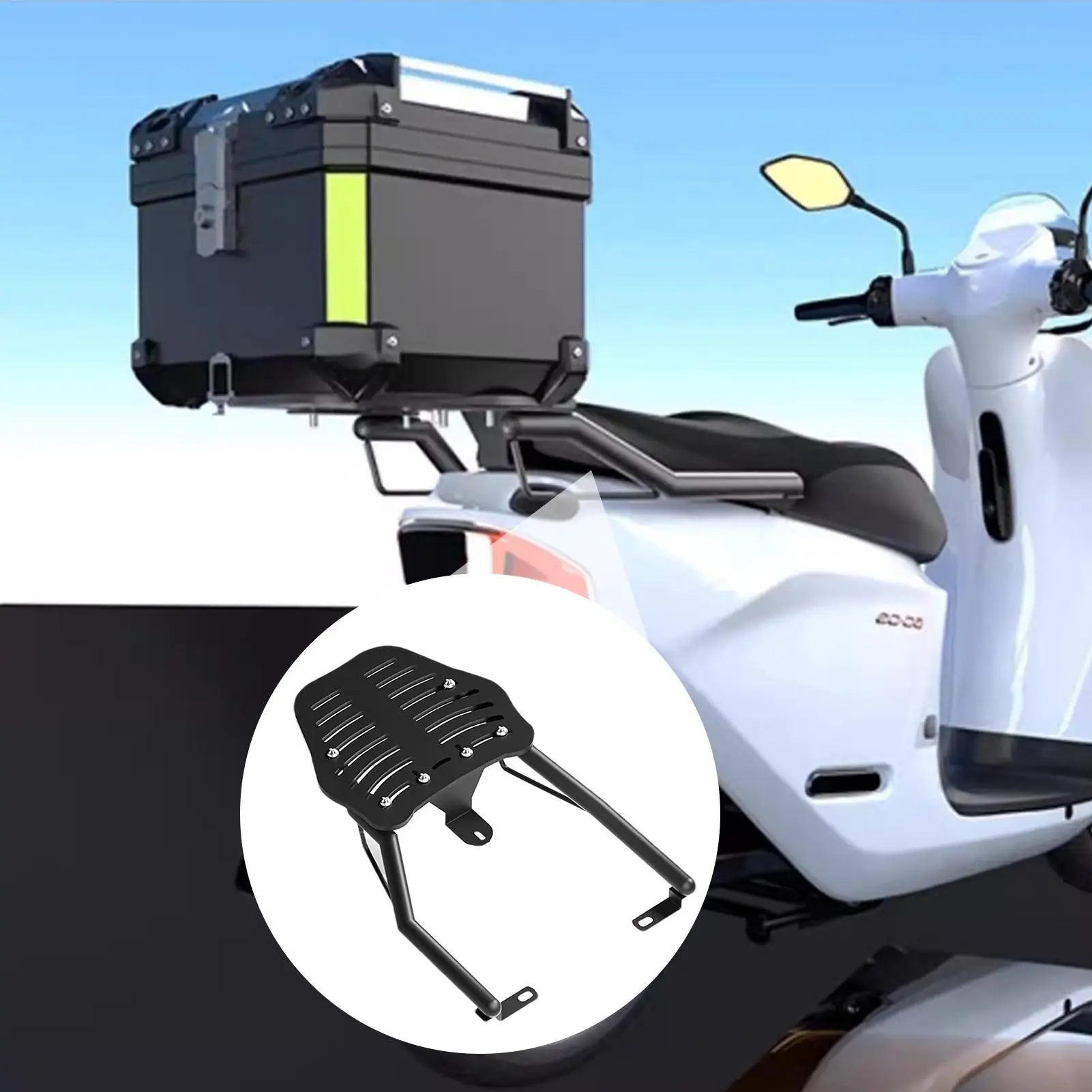 Motorcycle Luggage Rack Stainless Steel Adjustable Tour Pack Rack Wear-Resistant Trunk Rack Motorcycle Accessories for Daily