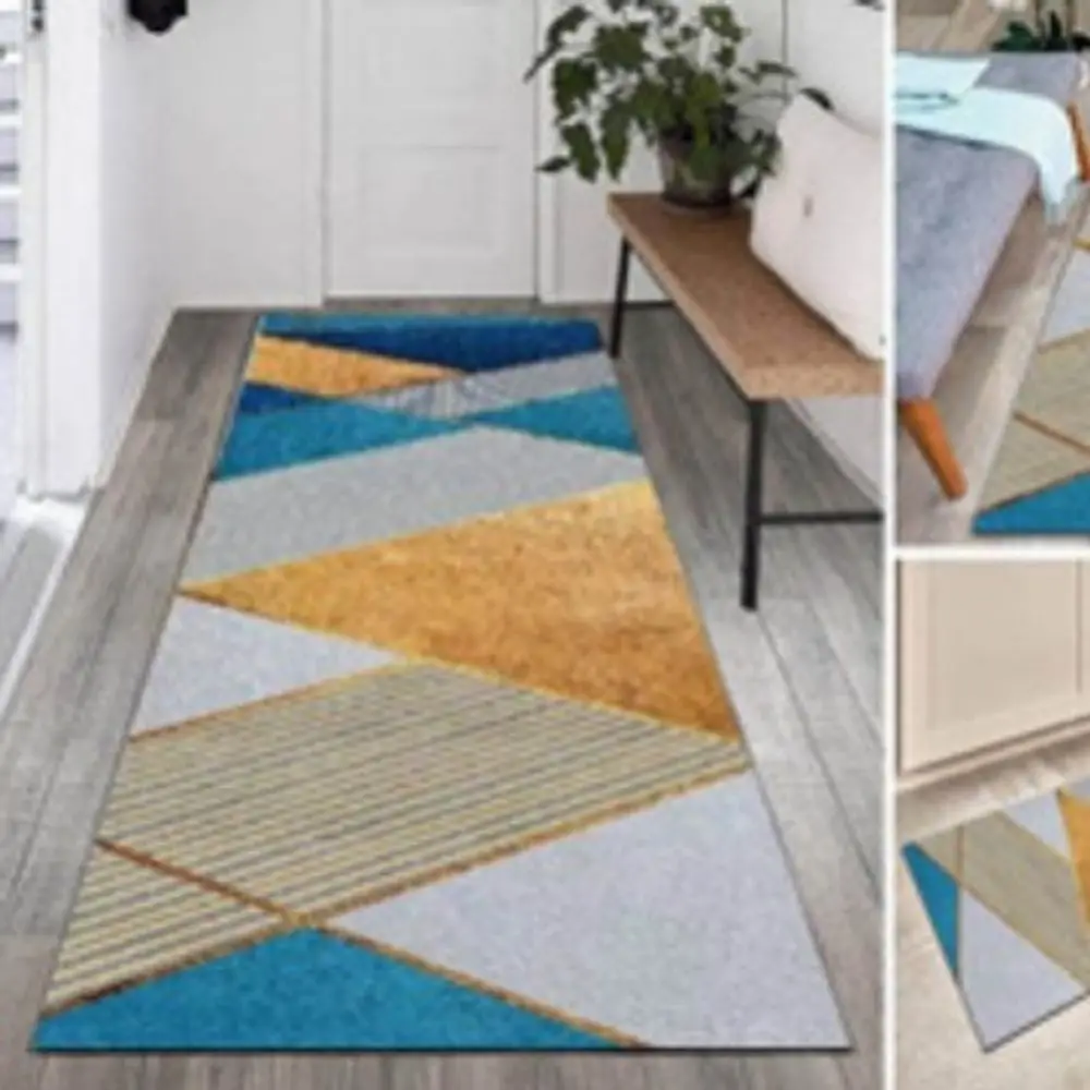 VIKAMA Indoor Door Corridor Carpet In a Pastoral Style Running Track Living Room Kitchen Long Strip Easy-To-Clean Rug Home Decor