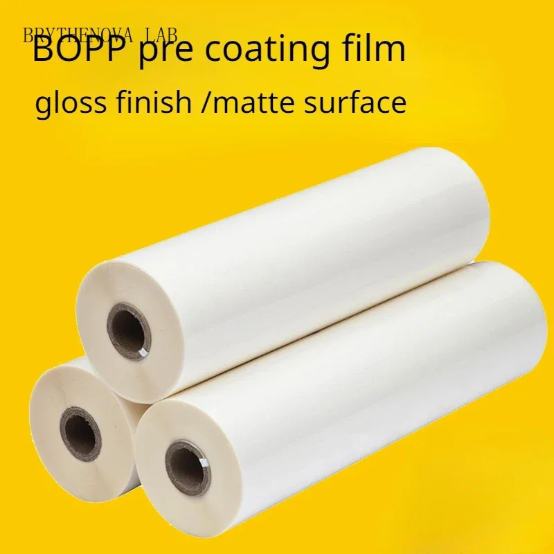 200M BOPP Pre Coating Film Roll Wear Resistant High Viscosity Film Bright Matte Hot Laminating Photo Hot Lamination