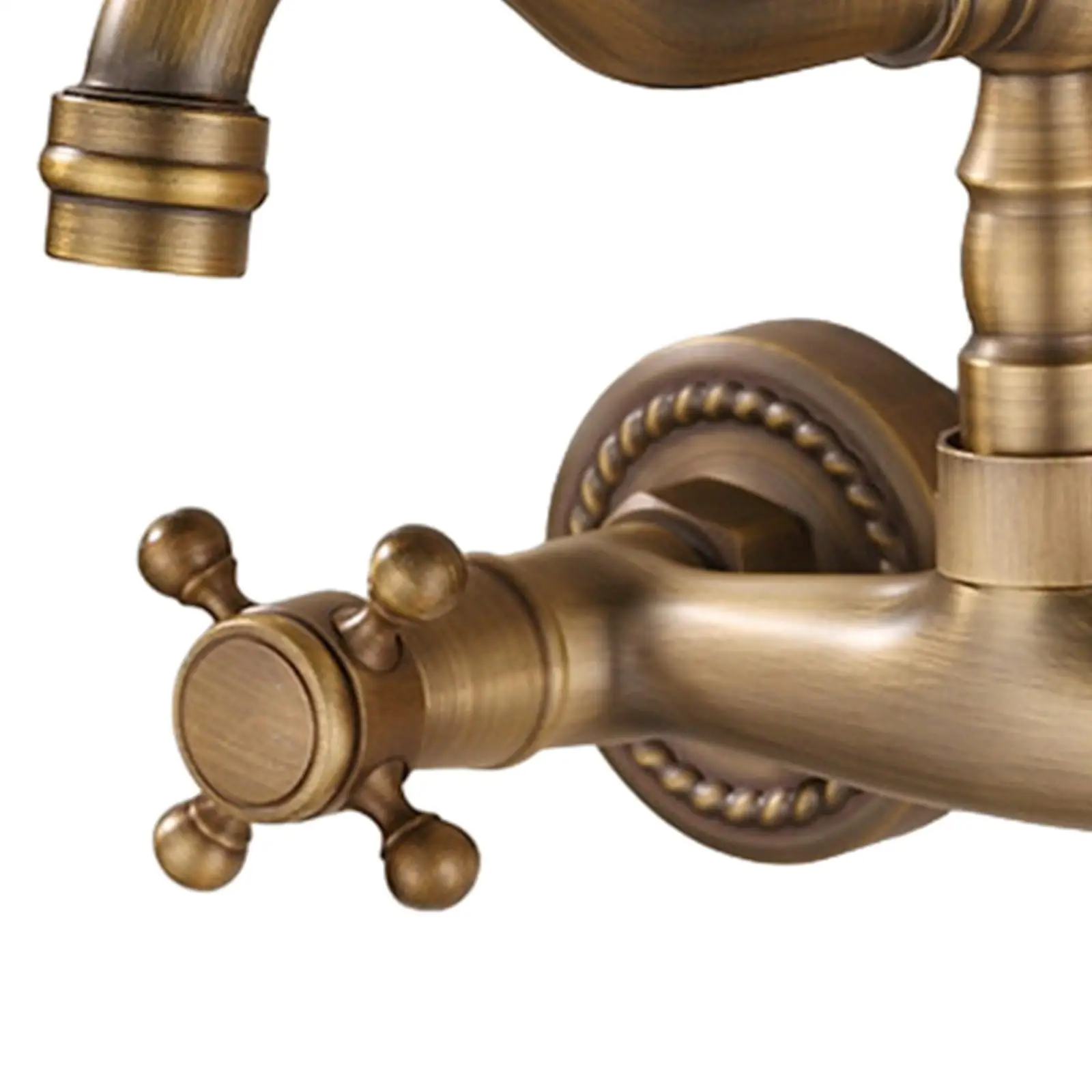 Rubinetto da cucina a parete miscelatore europeo flessibile universale con doppia maniglia per lavanderia RV casa ristorante all'aperto