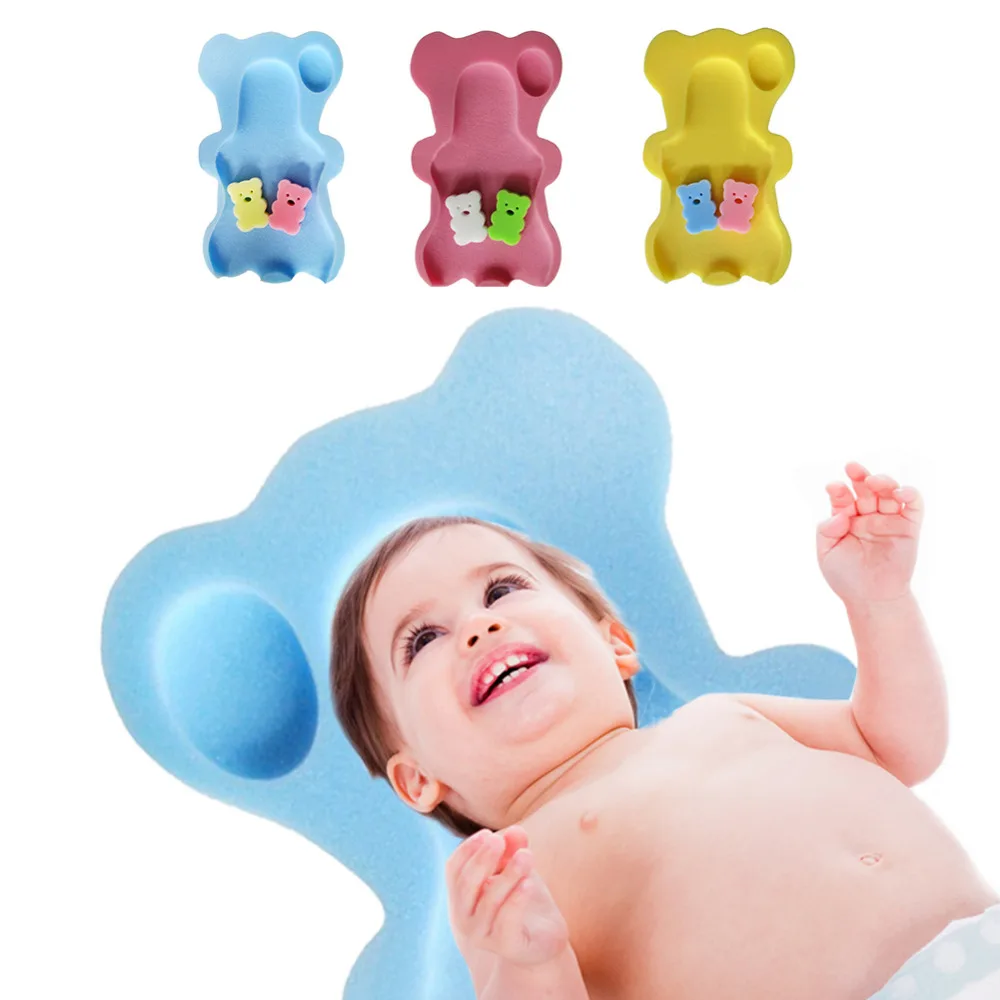 Bath Seat Infant Non Slip Soft Bath Foam Pad Mat Body Cushion Sponge Bathtub Mat Safety Bathtub Seat Mom Must For Baby Care