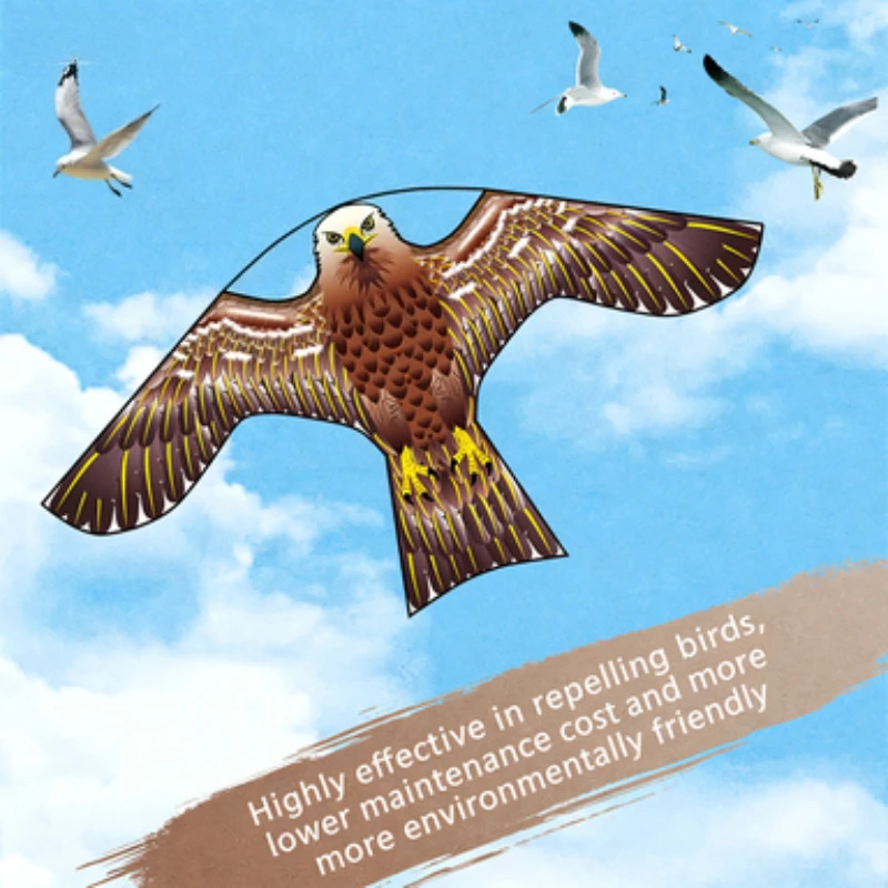 Emulation Flying Hawk Kite Bird Scarer Drive Kite Bird Repellent for Garden Scarecrow Yard Bird Repeller Farm Decor No stick