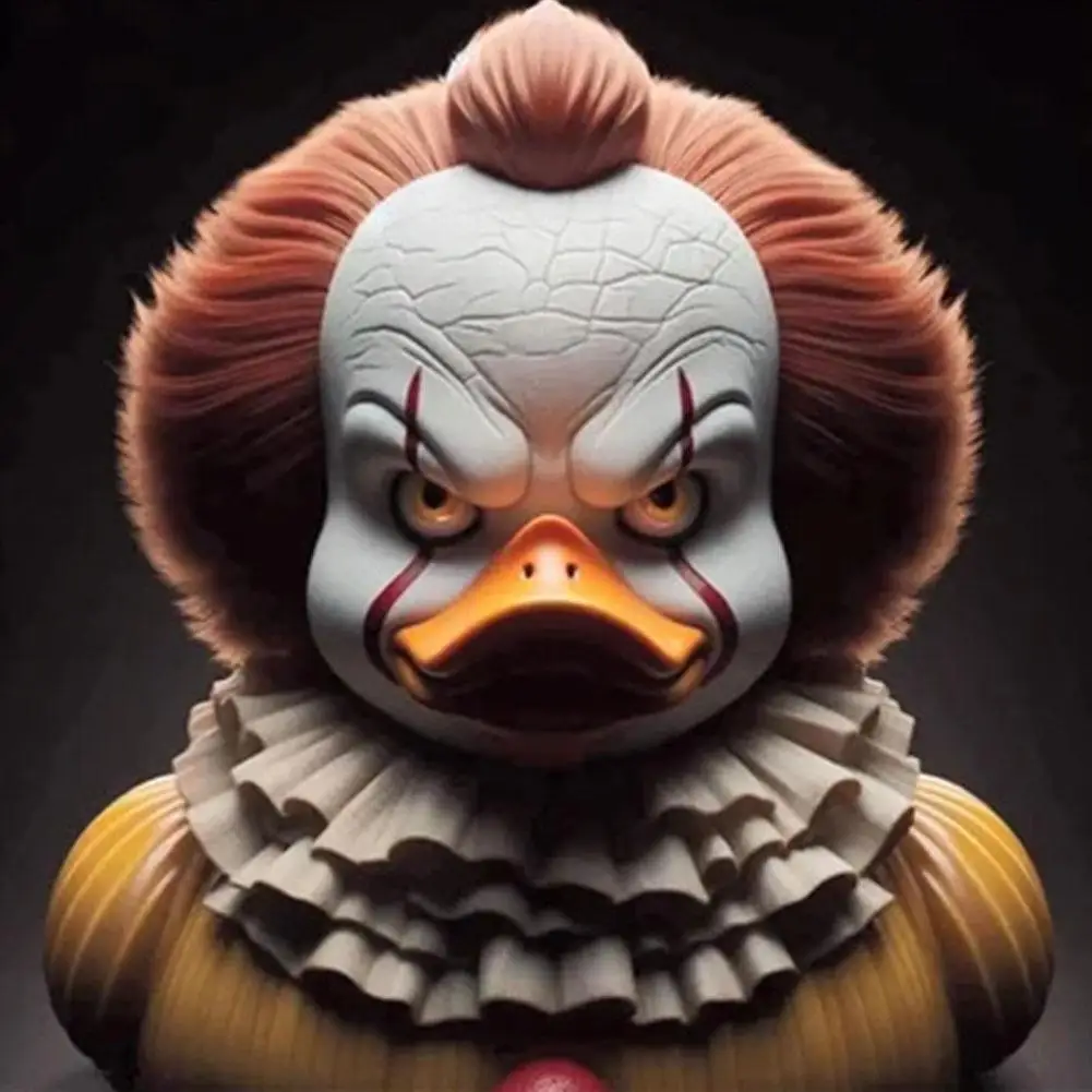 Halloween Classic Horror Movie Character Duck Ornaments 2024 New Creative Funny Satan Duck Ornaments Home Decoration Accessories