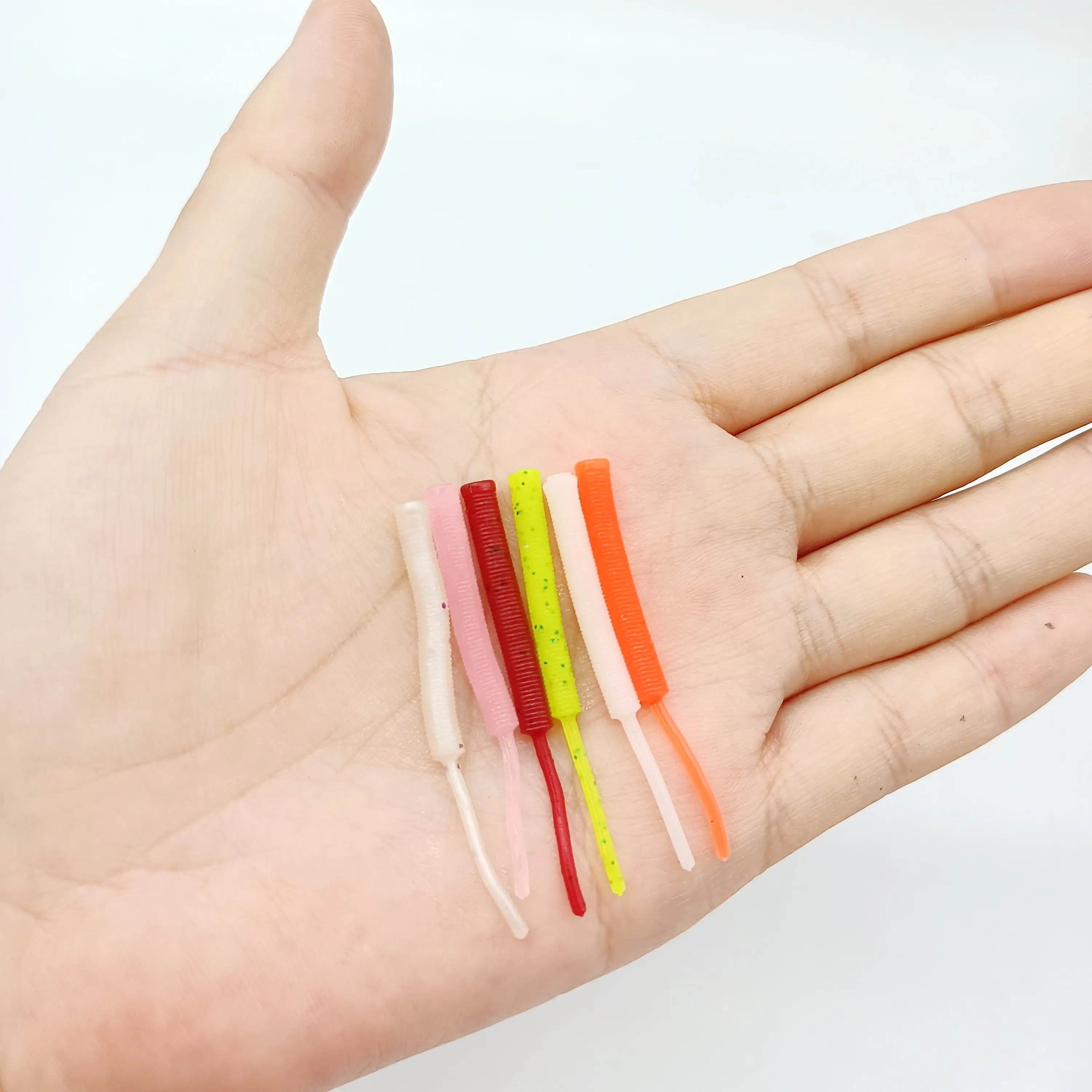 

DUODUOYU 10PCS TPR Floating Soft Fishing Lures 0.28g/47mm Mini Silicone Bait Artificial Baits Wobblers Bass Fishing Tackle