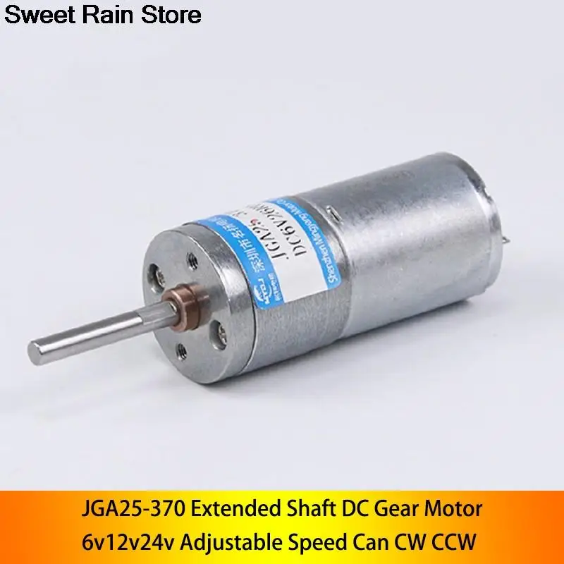 

JGA25-370 Perpanjangan Poros Motor Roda Gigi DC 6v12v24v 30.000epatan Dapat Diatur CW CCW Torsi Besar Tubuh Başil 암il Rendah