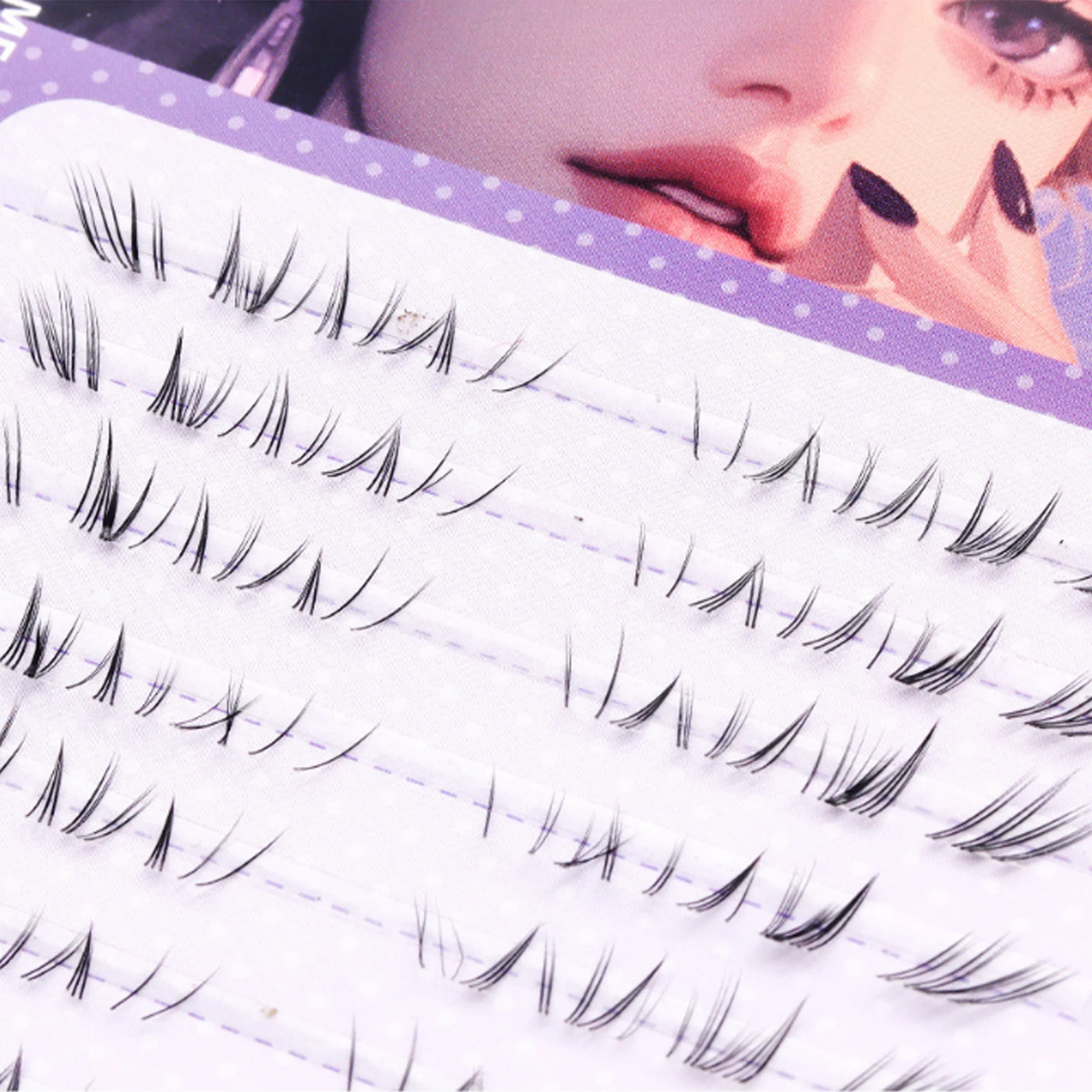 Falsche Wimpern im natürlichen Stil, 5–7 mm unter der Wimpern, schwarze C-Curl-Puppen-Unterwimpern für tägliches Make-up, einfach anzuwenden, angenehm zu tragen