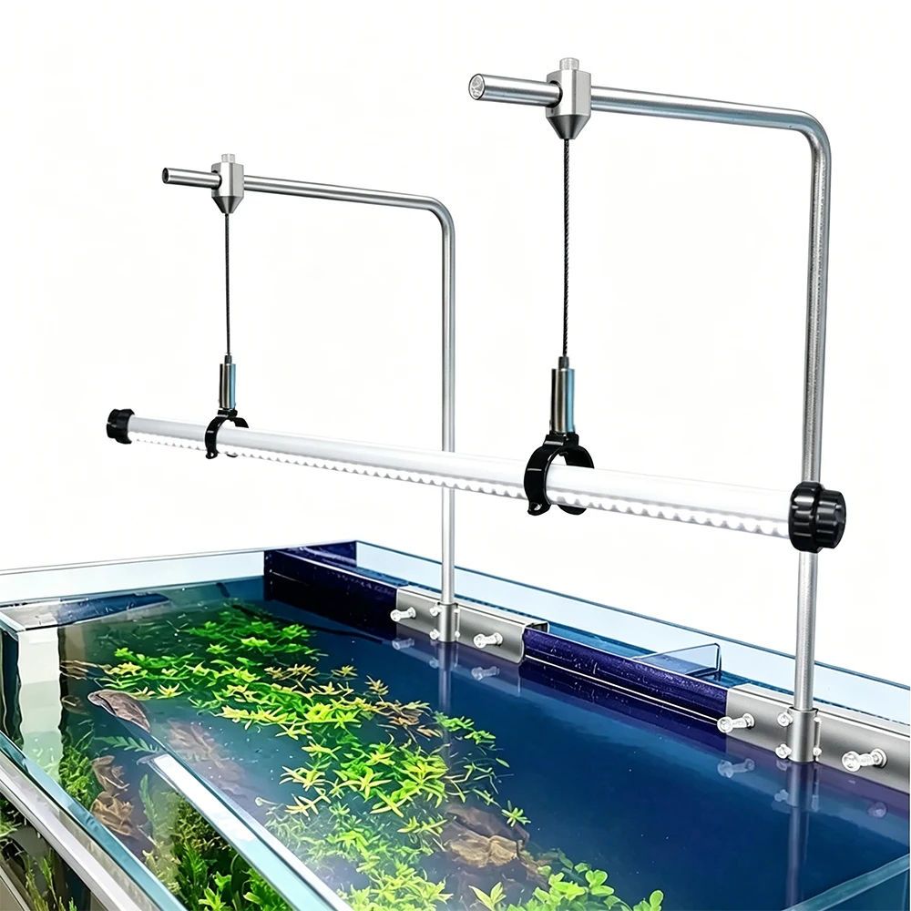 2PC Adjustable Tank Mount Bracket for Aquarium LED Universal Fish Tank Light Holder Lamp Stand Hanging Kit Aquarium Accessoires