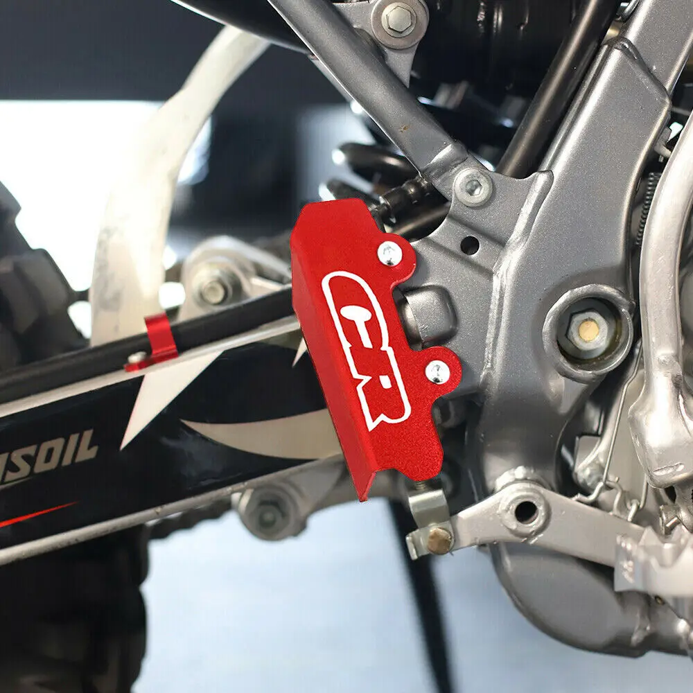 Motorcycle Accessories CR LOGO Rear Brake Master Cylinder Guard Cover Protector For HONDA CR250R CR125R CR500R CR 250R 125R 500R