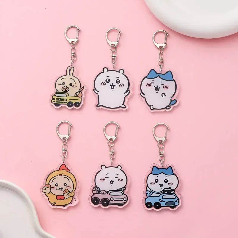 Anime Acrylic keychain accessaries Cartoon Car Bag Pendant Gift Cute Creative Schoolbag Charm Funny Friends Fans Gifts Keyring