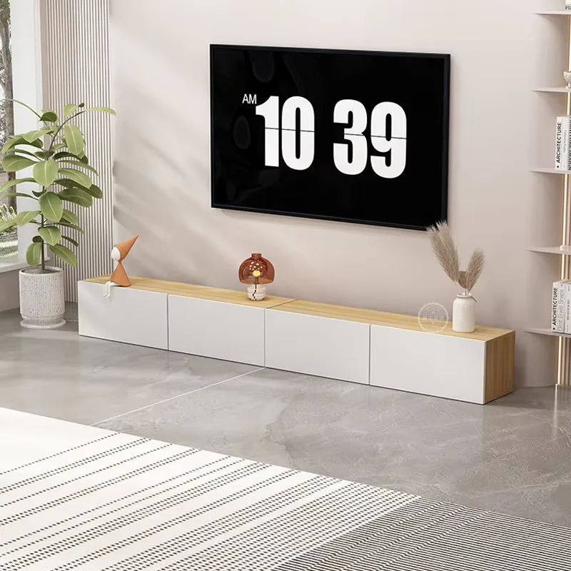 Extended Drawers TV Stand Long Minimalist Room TV Stand Glass Television Meuble Television Salon Farniture For Living Room