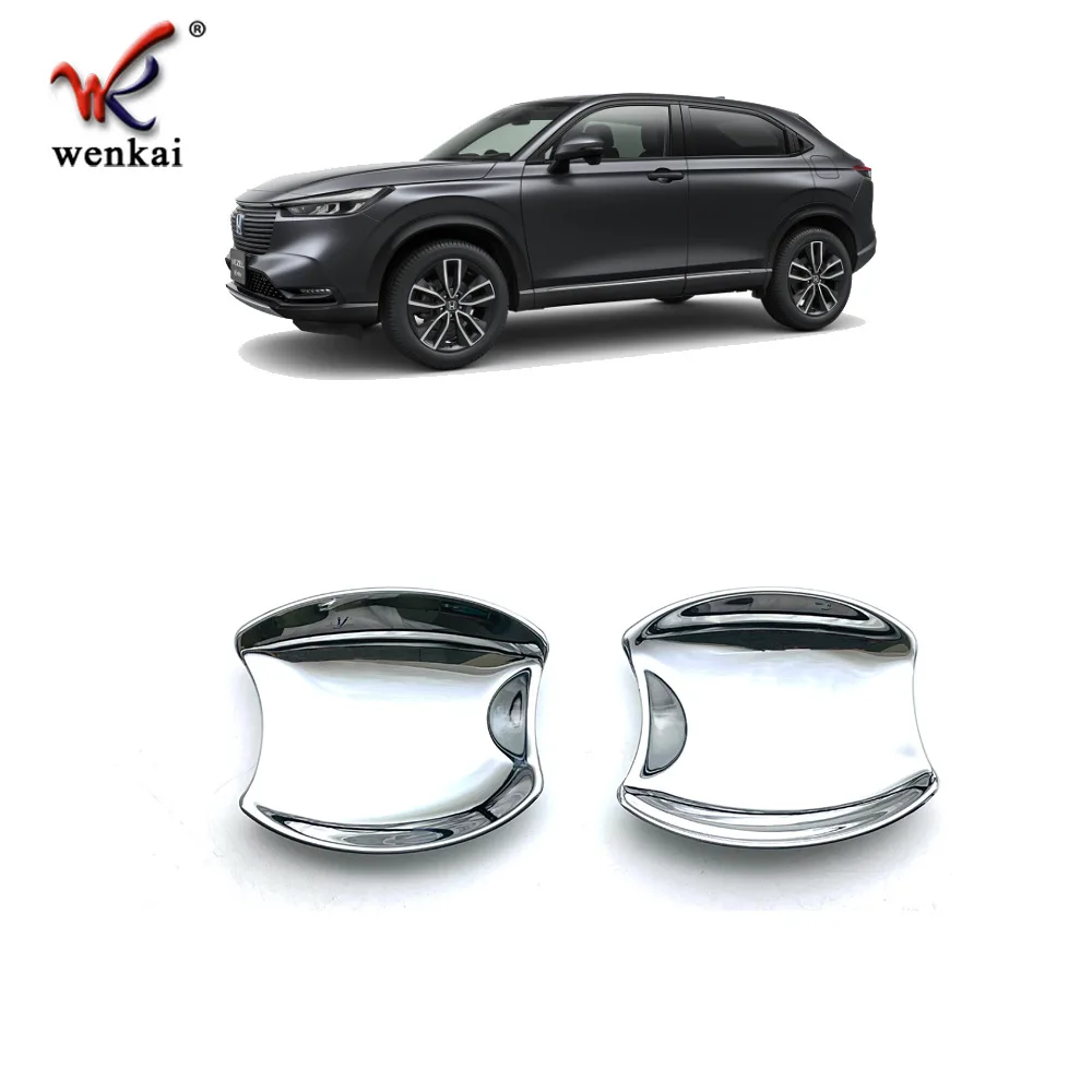 

For Honda Vezel HR-V HRV 2021 2022 car Front Side Door Handle and Door bowl cover trim ABS Chrome Exterior Accessories Styling