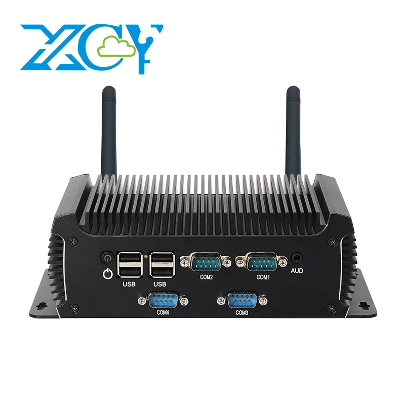 كمبيوتر صناعي 6x COM 2x إيثرنت Mini PCIe توسيع WiFi 4G HDMI VGA 6xUSB GPIO Intel i5 4200U معالج Windows Linux