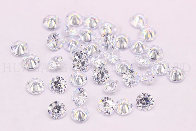 AAAAA Grade Weiß 0,8 ~ 12,0mm Lose Zirkon Stein Brillante Runde Cut Zirkonia Steine Für Schmuck Machen DIY – Detail 8