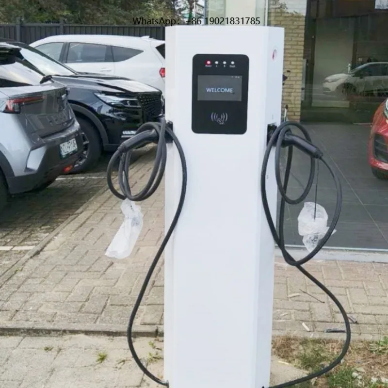 Electric Vehicle Charging Station 22kW * 2 Electric Vehicle Charger, Commercial, Dual Socket/Dual Cable, with WIFI 4G APP