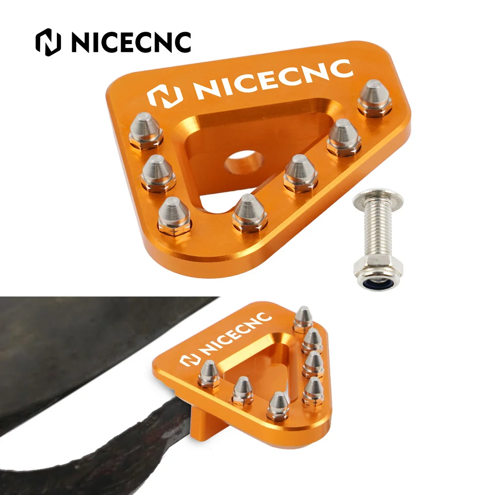 NICECNC For KTM 125-380 200 EXC SX EGS 400 450 525 EXC EXC-G MXC-G RACING 450 540 2003 Motocross Rear Brake Pedal Plate Orange