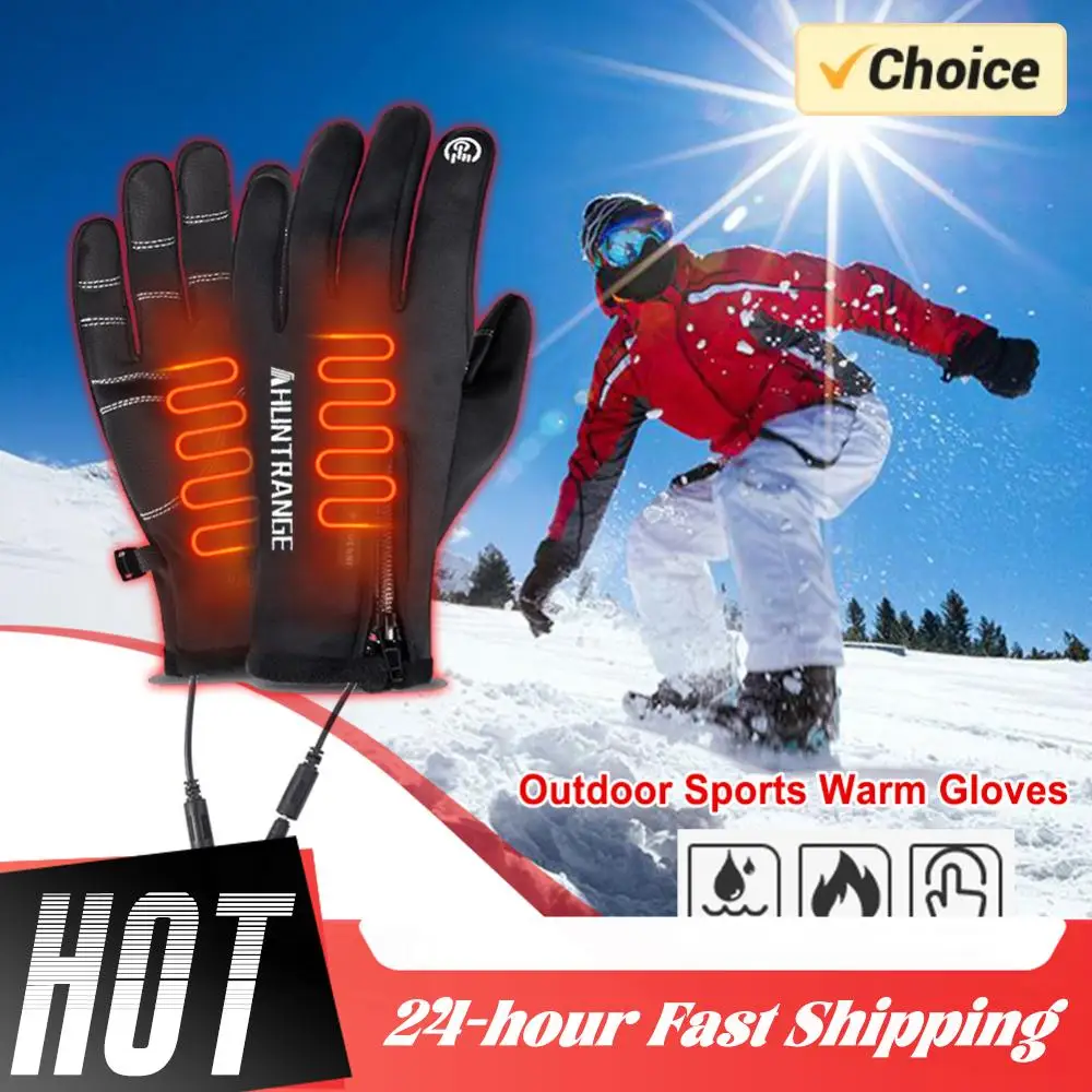 

Electric Heated Hand Warmer Electric Heated Gloves Motorcycle Winter Moto Heated Gloves Warm Waterproof Heating Thermal Gloves