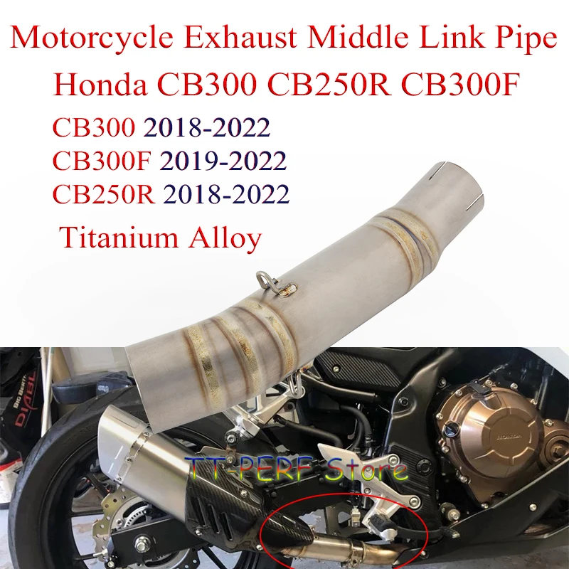 

Выхлопная труба среднего звена мотоцикла, надеваемая для Honda CB300 CB300F CB250R CB300R, модифицированная система Moto Escape DB, титановый сплав