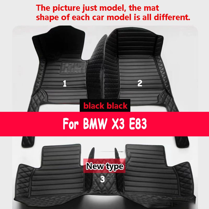 

Custom Car Floor Mats for BMW X3 E83 2003-2010 Years Artificial Leather Carpet Interior Car Accessories