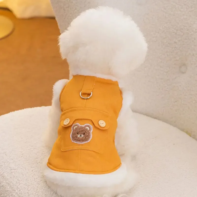 

In Autumn and Winter, Cats and Dogs Can Wear Thick and Warm Teddy Pet Clothes with Towing Vests and Cotton-padded Clothes