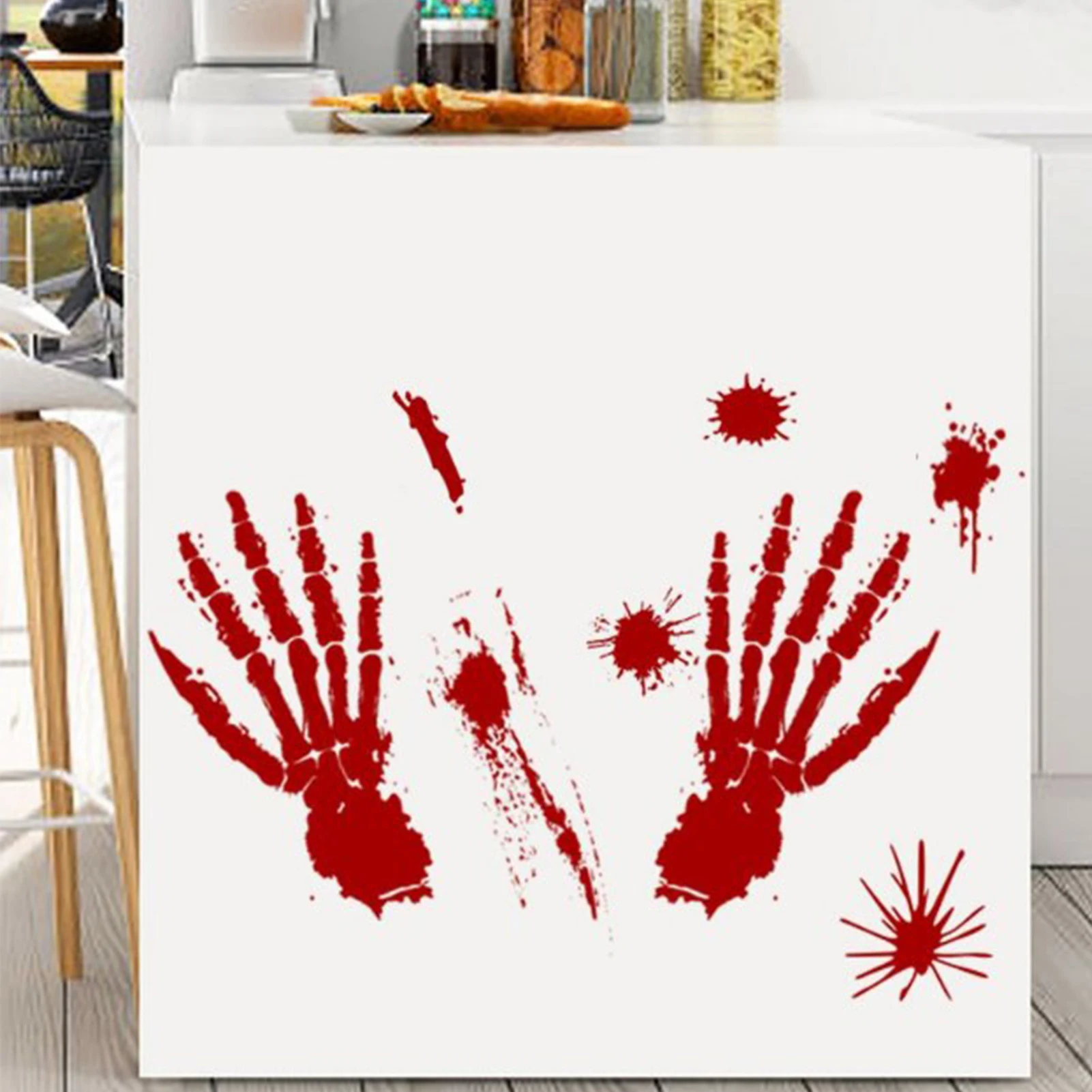 Halloween Bloody Stickers Halloween Wall Decal Create Horror Scenes Bloody Footprints Floor Window Clings For Indoor Outdoor