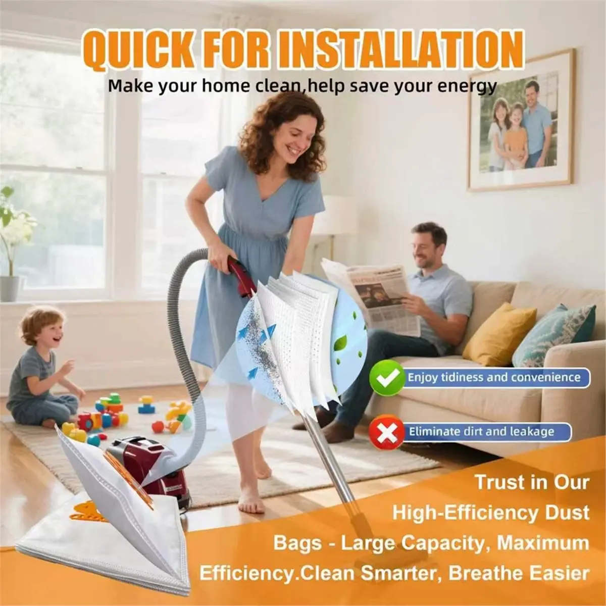 

10PCS Dust Bags Replacement for TypeG GL30 GL40 GL50 BSG7 Series Vacuum Cleaner Accessories