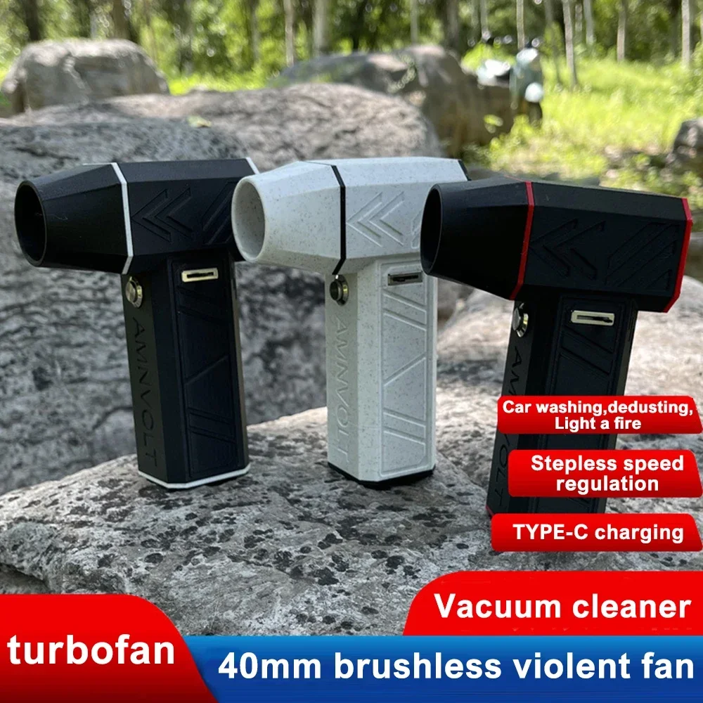 Electric Air Blower 160000 RPM Turbo Jet Fan Brushless 8000mAh Turbo Violent Fan USB Rechargeable Powerful Dust Blower