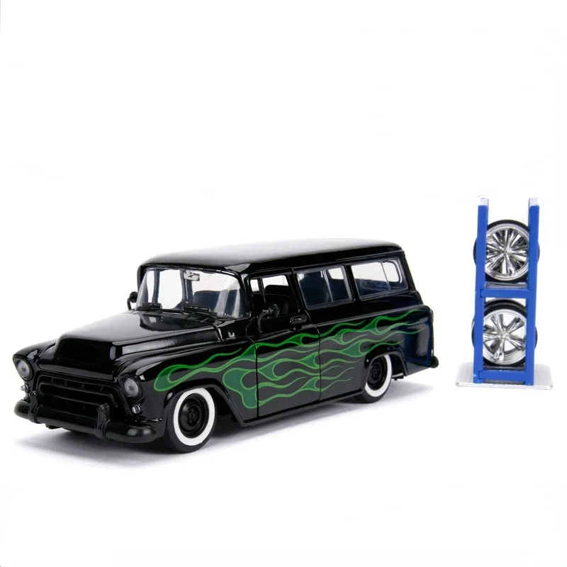 Jada1:24 1957 Chevrolet SUBURBAN Vintage Model High Simulation Diecast Car Metal Chevrolet Alloy Model Car For Kids Gift