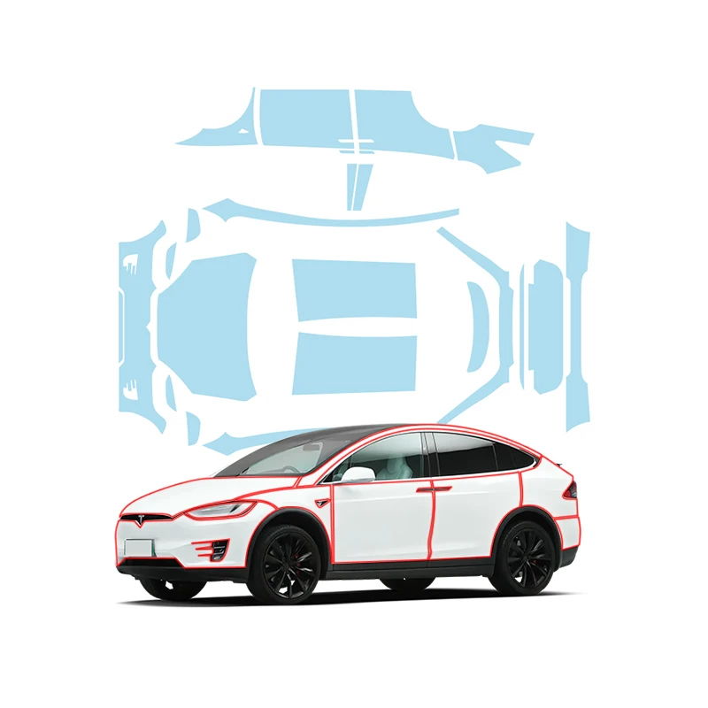 

For 16-21Tesla Model X dedicated invisible car wrap TPU body paint protective film transparent scratch-resistant repair film