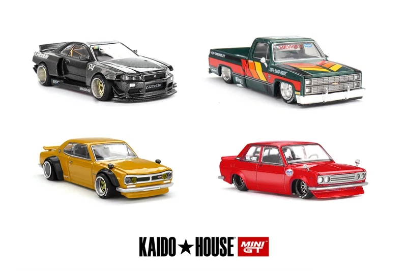 [PreSale] TSM Models Kaido House x MINI GT KHMG Fairlady Skyline 2000GT KPGC10 M3 E30 AE86 EF Silverado Opening Hood Model Car