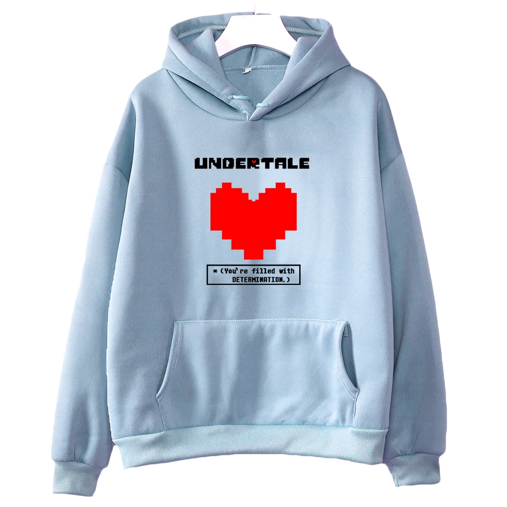 Hoodies de jogo undertale feminino, moletom casual de manga longa, capuz com capuz para meninas, você está cheio de quantitativos, inverno e outono