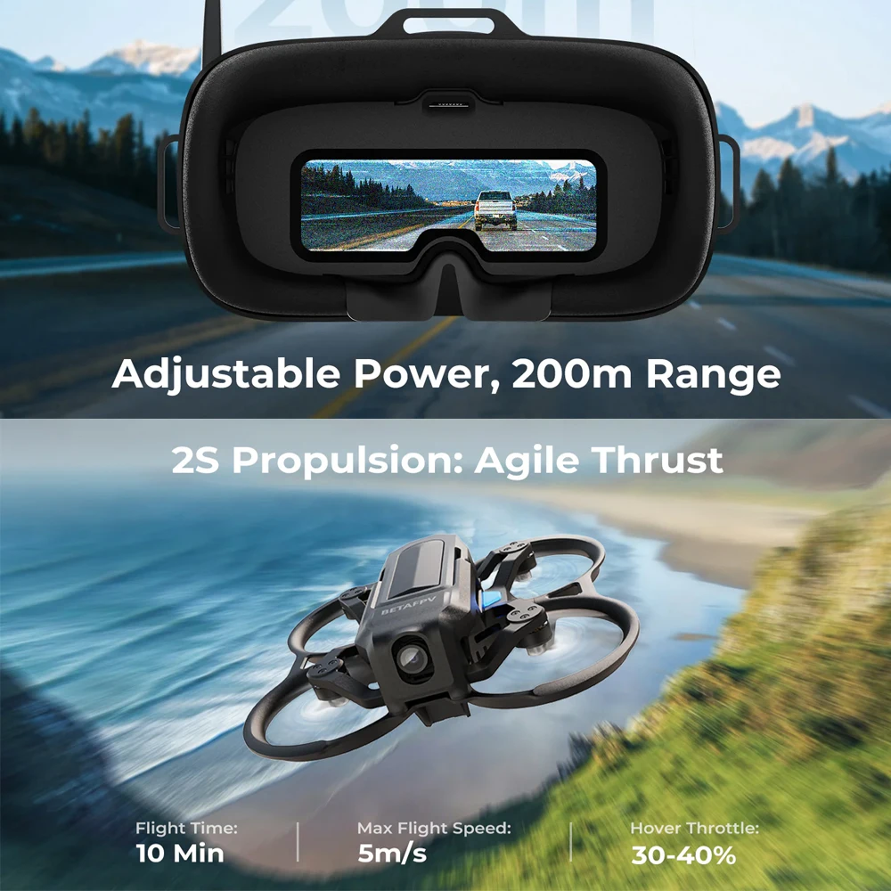 BETAFPV Aquila20 FPV Kit بدون فرش Whoop Quadcopter VR04 FPV نظارات ELRS 2.4G V3 مع بطارية LiteRadio 4 SE ناقل موجات الراديو #2