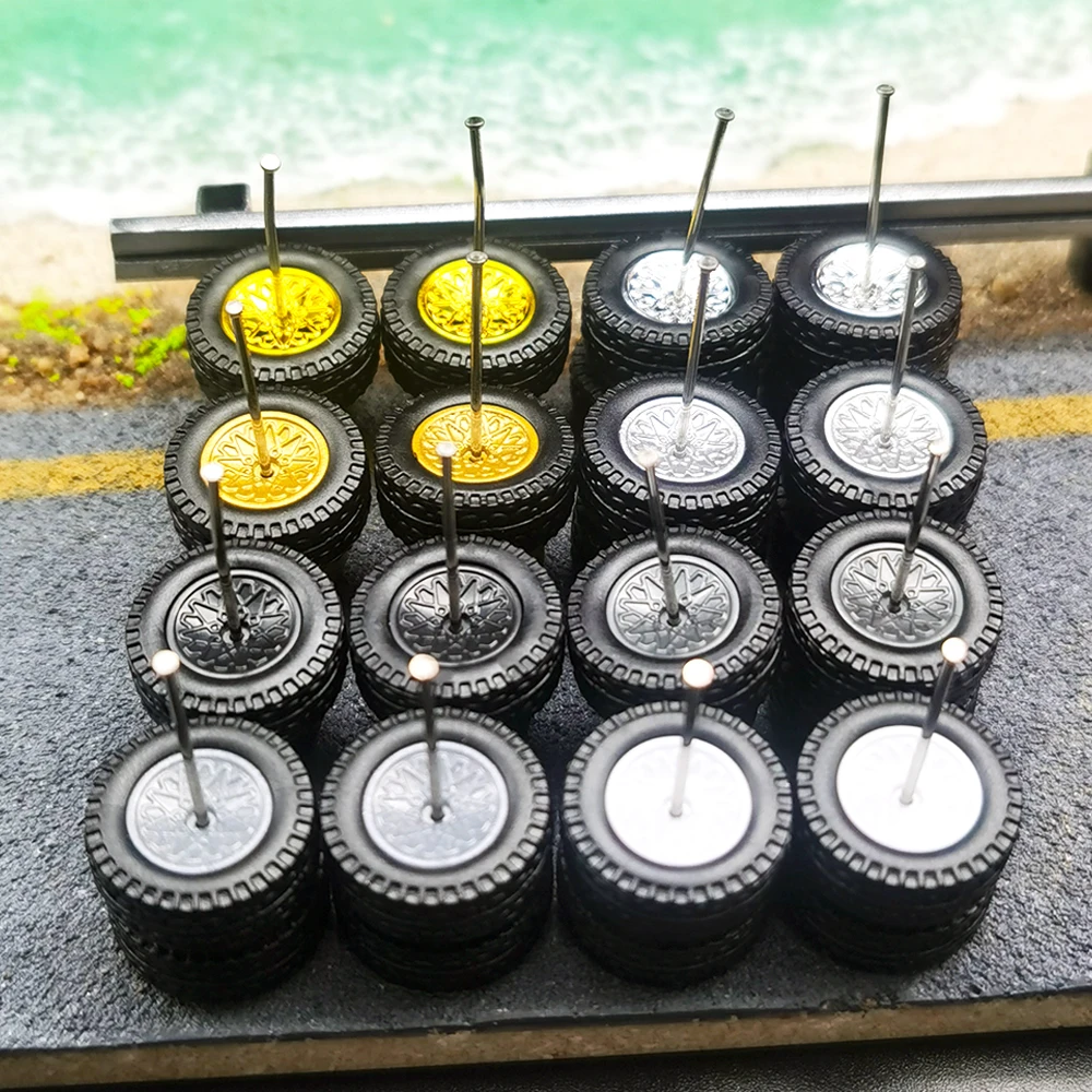 1/64 عجلات جميع التضاريس مع إطارات مطاطية قابلة للفصل موديل M لأجزاء تجديد السيارات النموذجية للعجلات الساخنة (5 مجموعات)