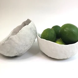 Tigela de onda de armazenamento de frutas diy para fazer uv gesso epóxi jarra de vela de concreto criatividade injetar molde decoração de casa presente artesanal