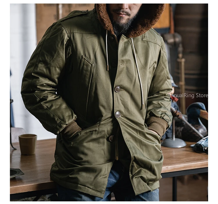 BRONSON B-9 ダウンジャケット フライトジャケット メンズ 中長ダウンジャケット B9 厚手冬服